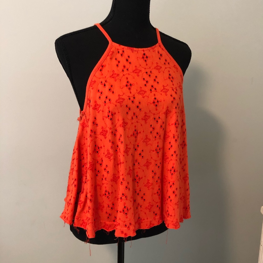 Free people eyelet racer back